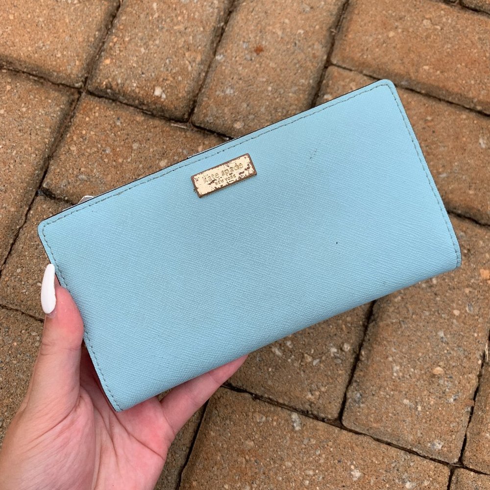 Kate Spade Seaside Blue Leather Cameron Wallet